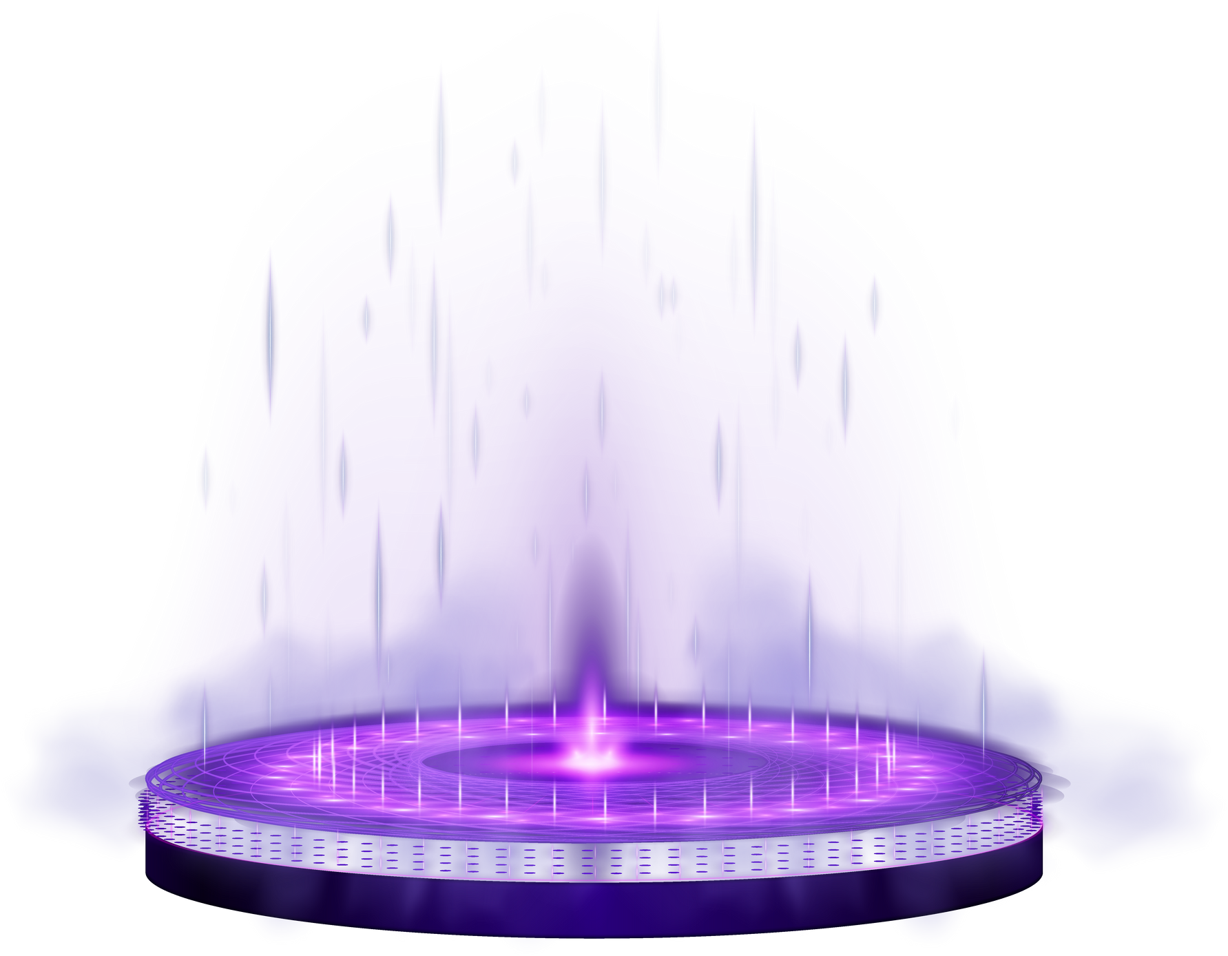 Purple Glowing Podium